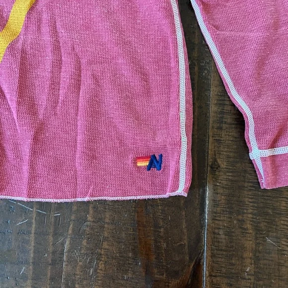 Aviator Nation Kids Pink and Gold Lightning Tee - Picture 2 of 5